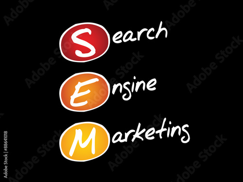 SEM Search Engine Marketing, business concept acronym