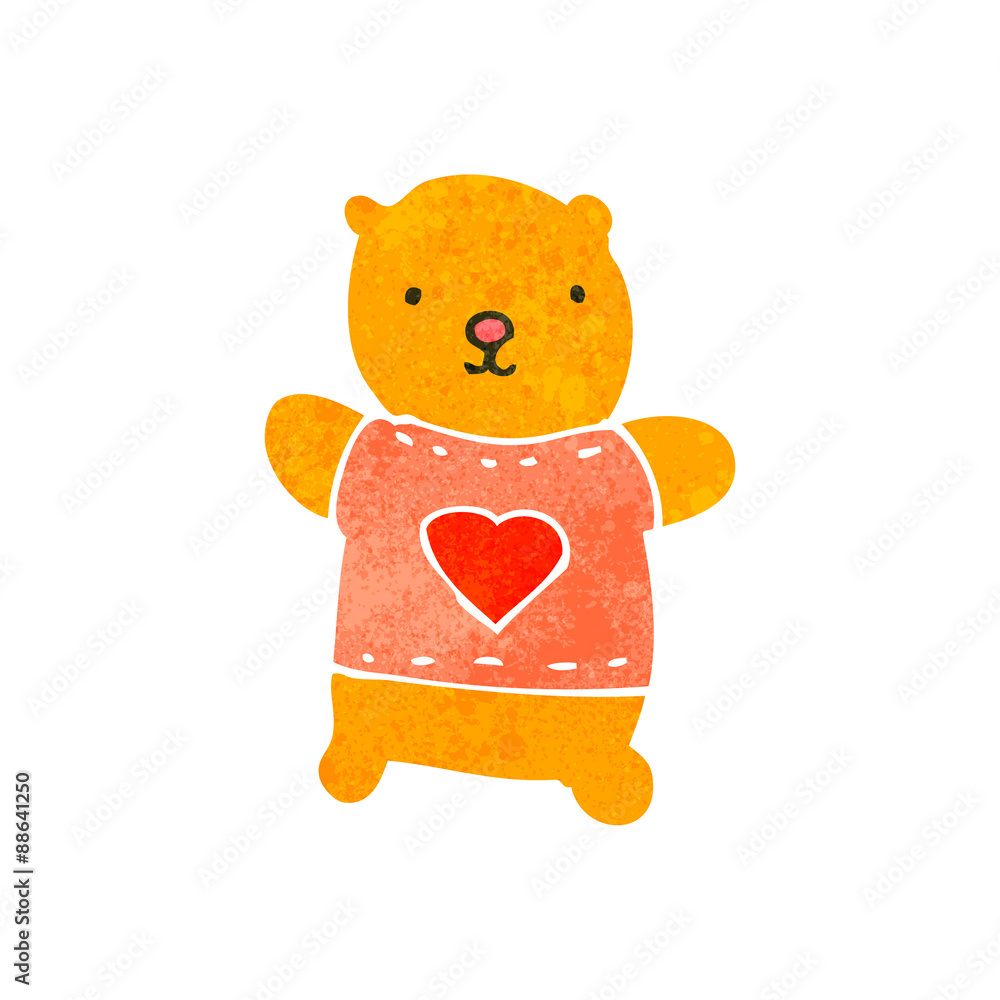 Obraz premium retro cartoon teddy bear