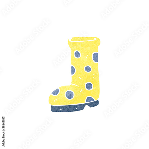 retro cartoon wellington boot