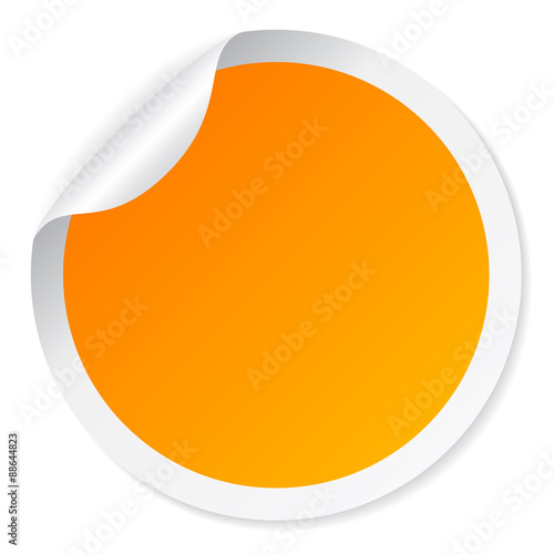 Yellow round sticker