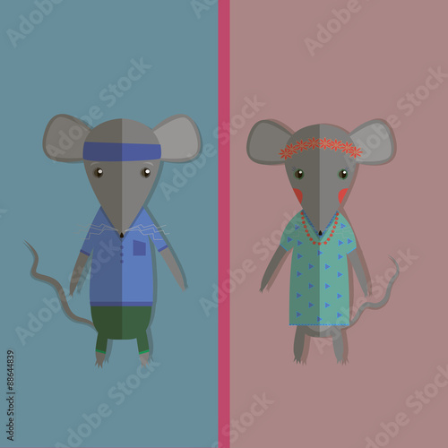 Mouse boy & girl