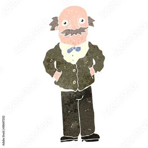 retro cartoon grandfather