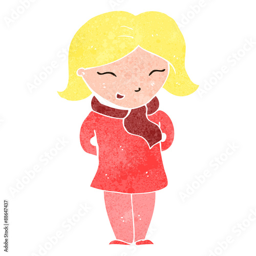 retro cartoon blond woman