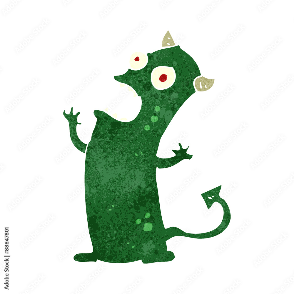 Obraz premium retro cartoon monster