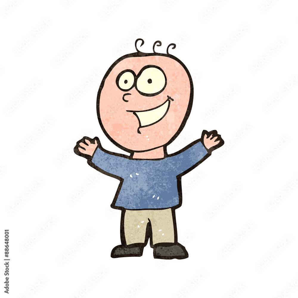 retro cartoon cheerful boy retro cartoon cheerful boy