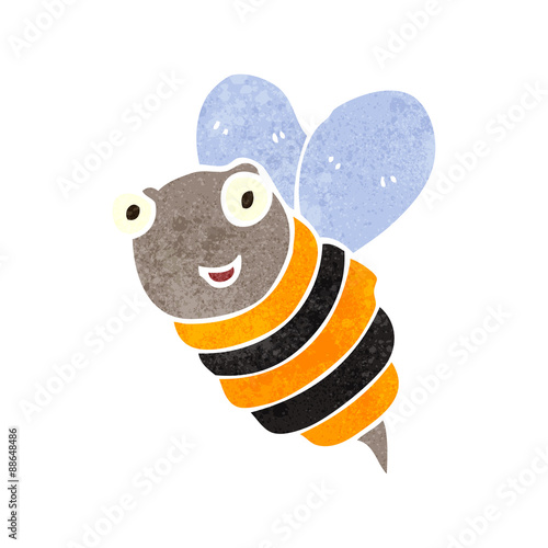retro cartoon bee