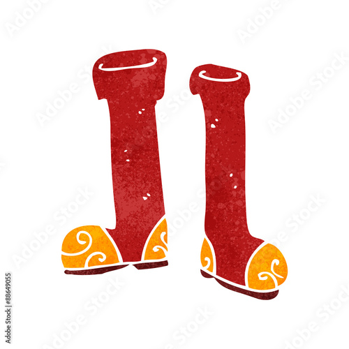 retro cartoon wellington boots