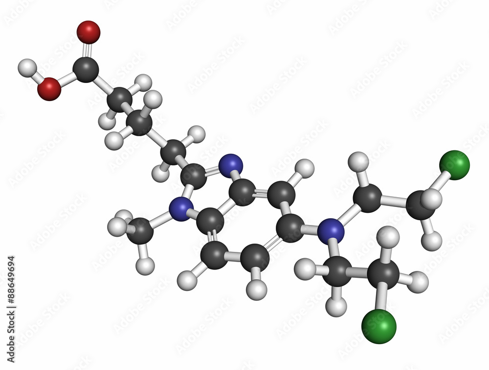 Bendamustine cancer chemotherapy drug molecule