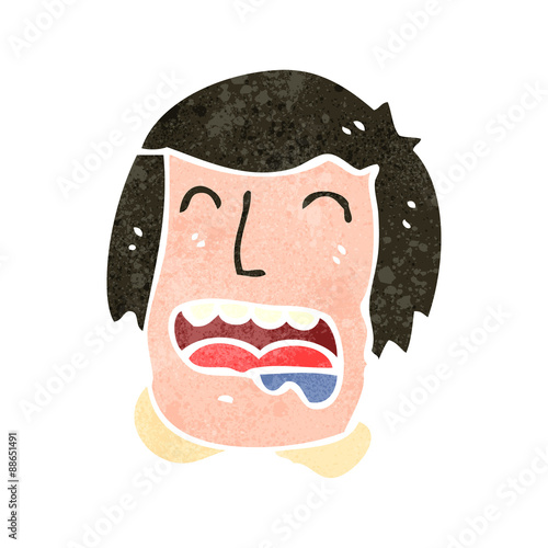 retro cartoon drooling man