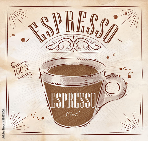 Poster espresso kraft