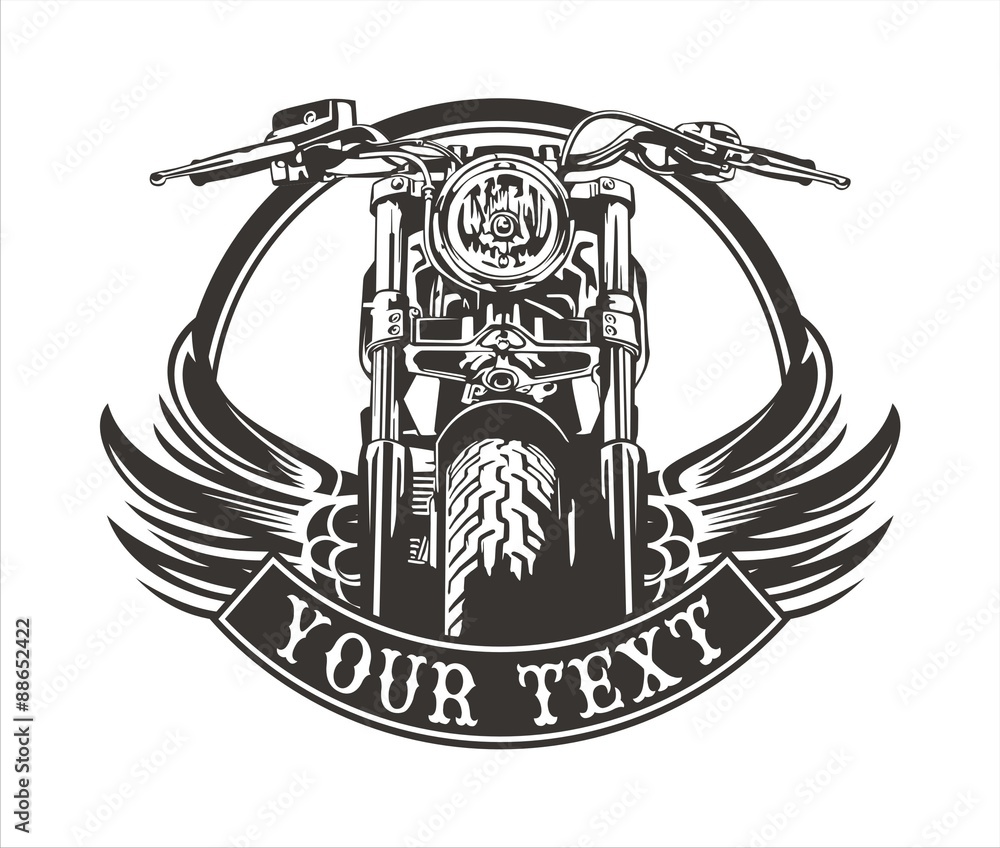 Obraz premium koło skrzydeł motocykla