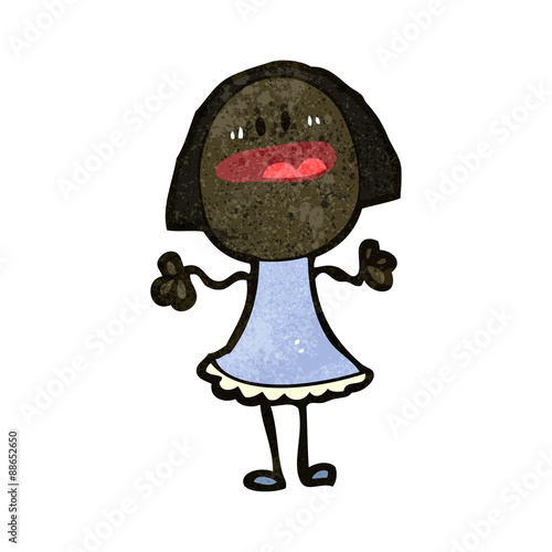 retro cartoon complaining woman