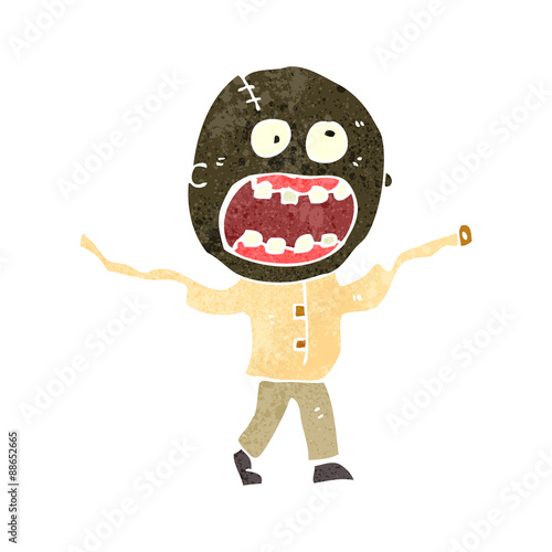 retro cartoon crazy madman
