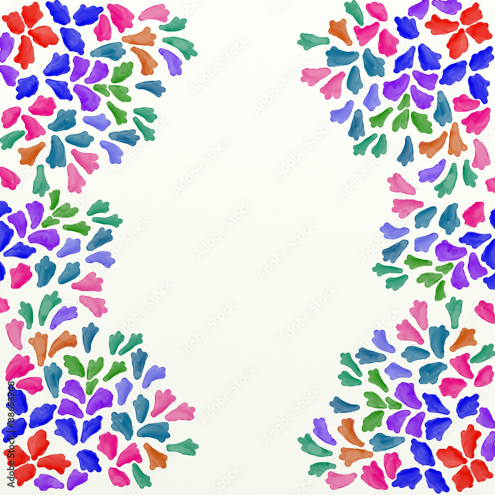 Obraz premium watercolor handmade design in vivid colors