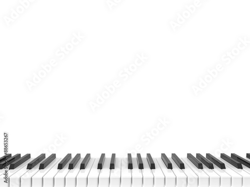 black and white shiny piano keyboard