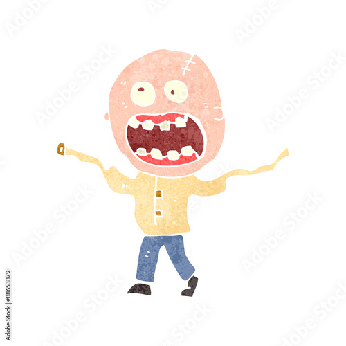 retro cartoon crazy madman