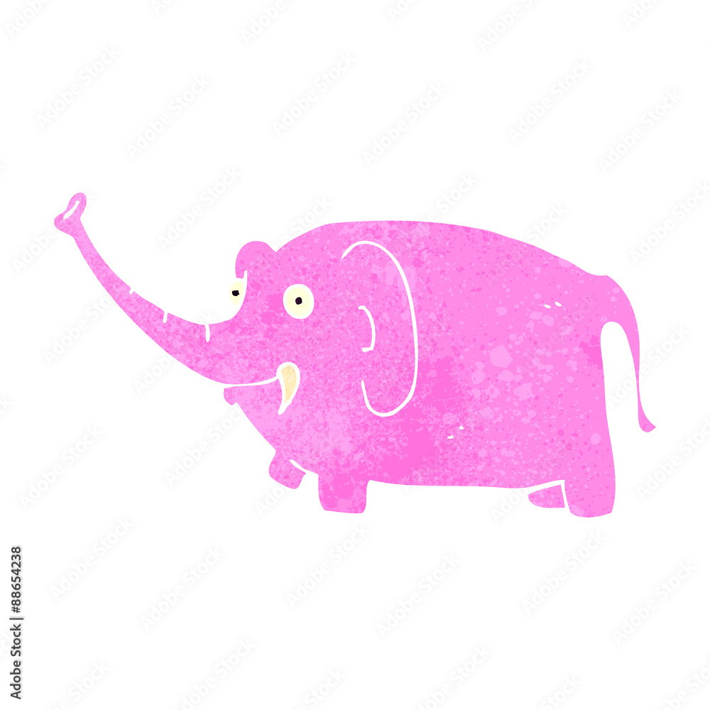 retro cartoon pink elephant retro cartoon pink elephant