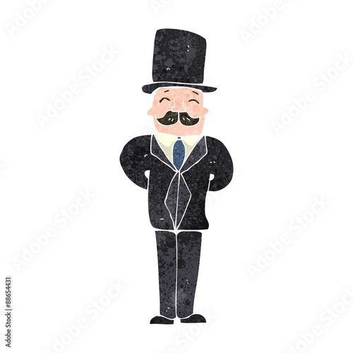 retro cartoon victorian gentleman