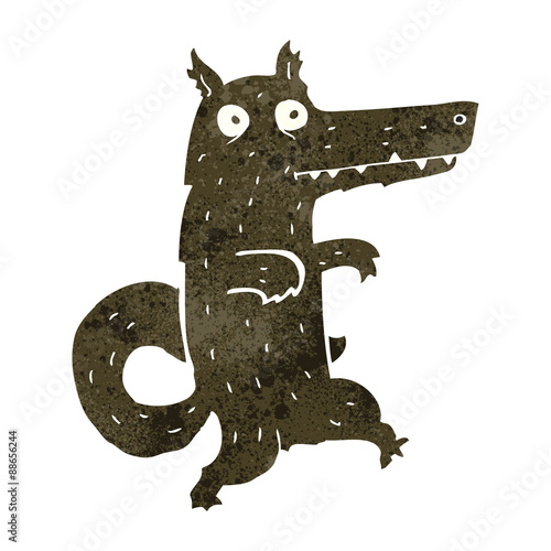 retro cartoon werewolf