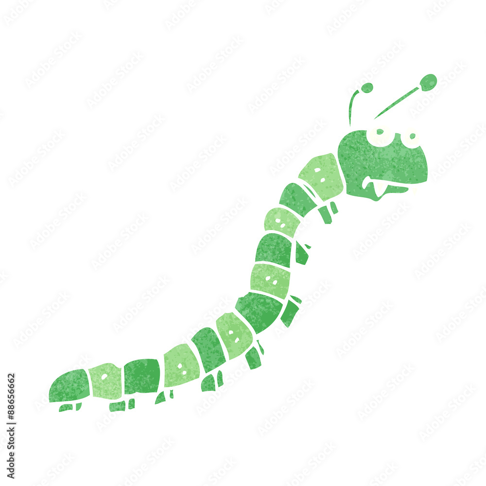 Fototapeta premium retro cartoon caterpillar