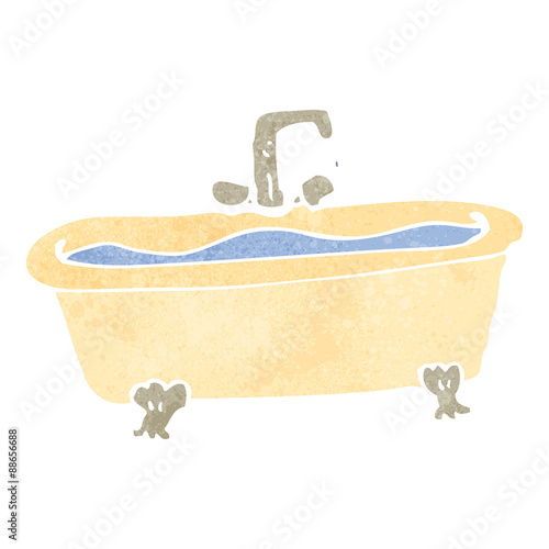 retro cartoon bath tub