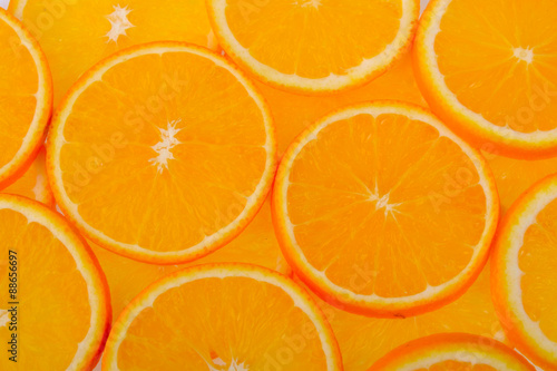 Sliced orange fruit