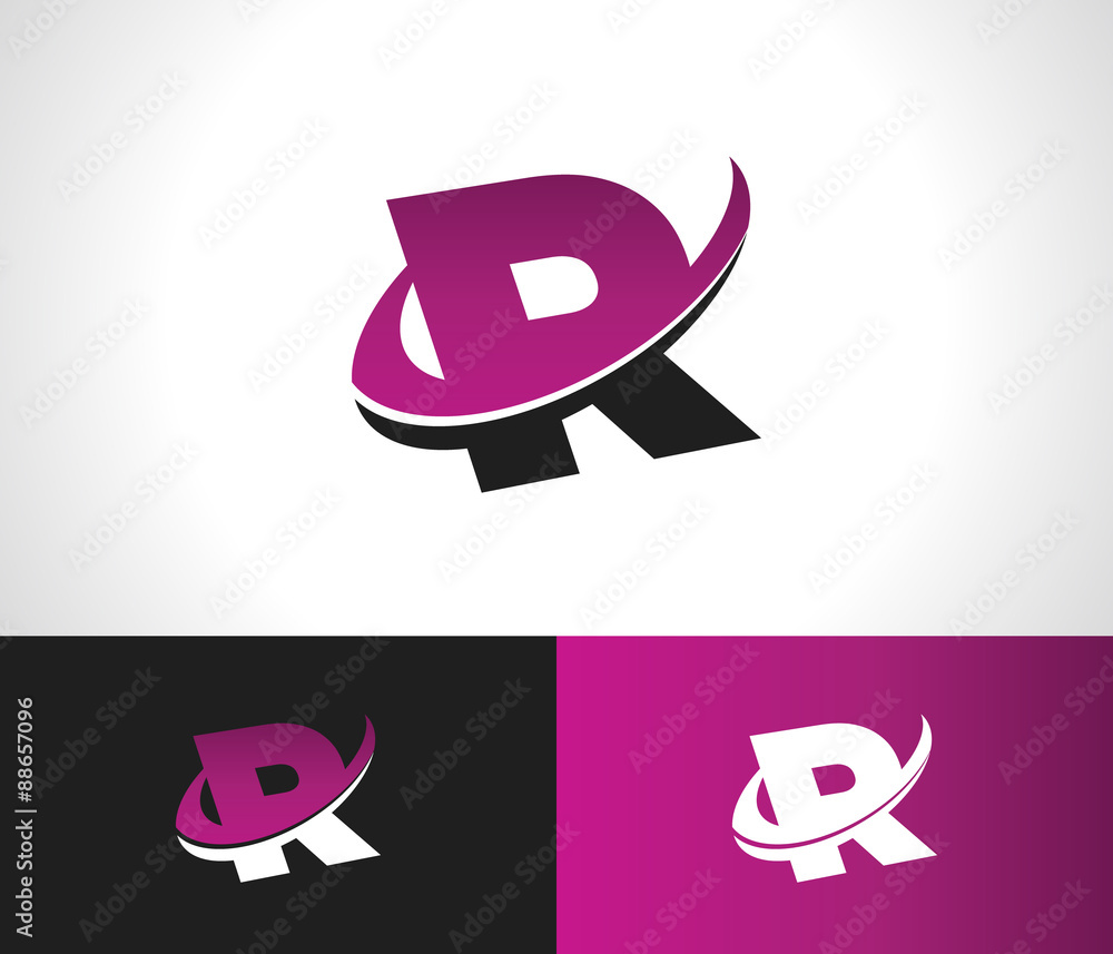 Swoosh Alphabet logo icon with the letter R Stock Vector | Adobe Stock