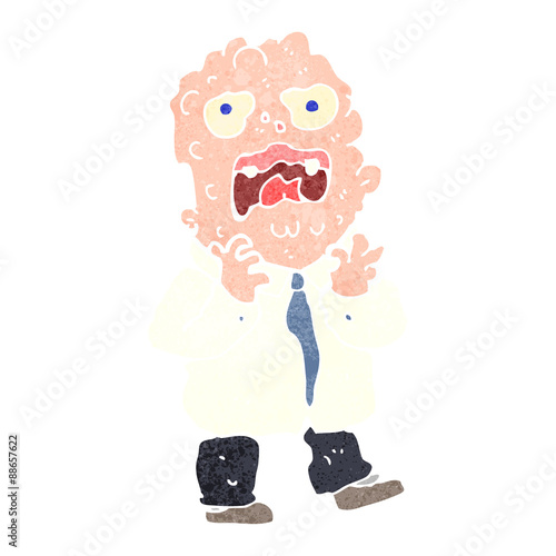 retro cartoon man having terrible allergic reaction