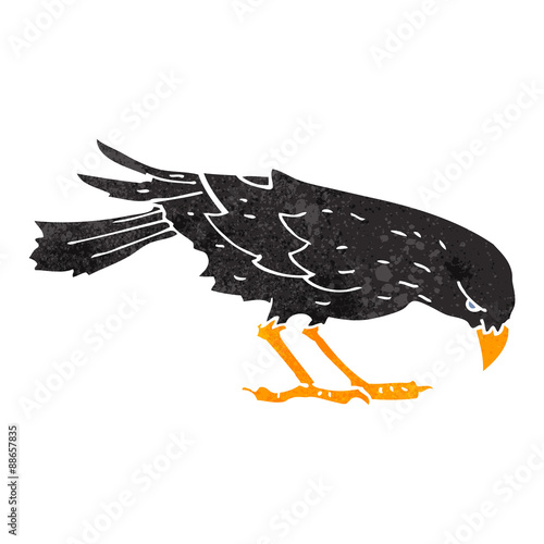 retro cartoon crow