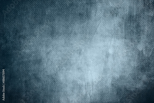 blue abstract background on canvas texture