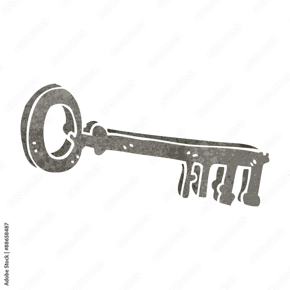 retro cartoon key retro cartoon key