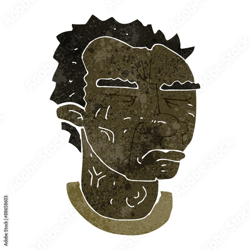 retro cartoon frowning man