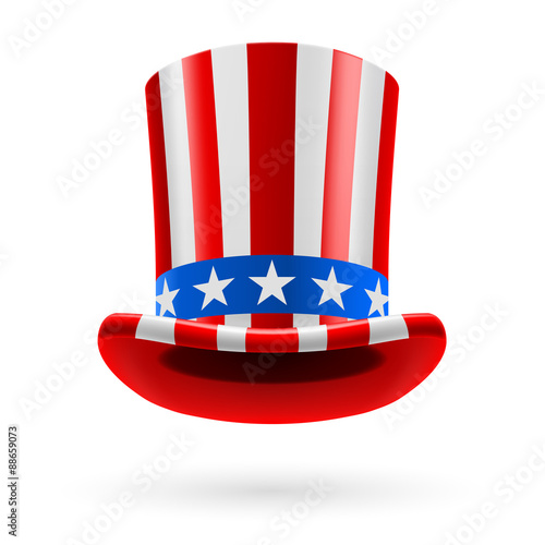 Top hat made of US flag