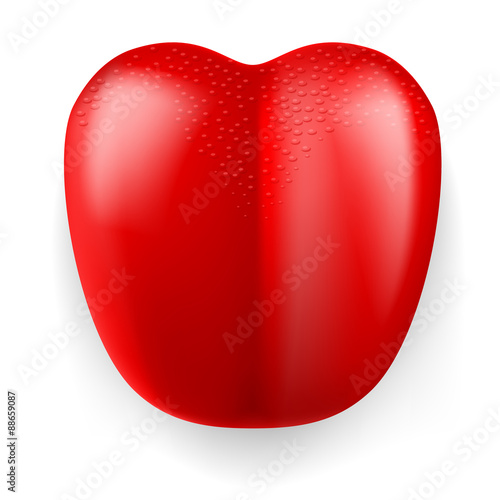 Red plastic tongue