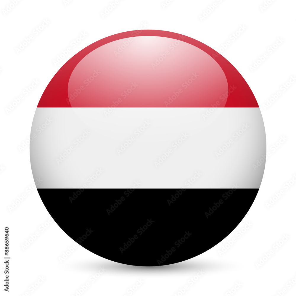Round glossy icon of Yemen Round glossy icon of Yemen