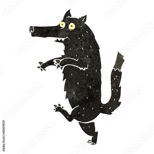 retro cartoon big bad wolf
