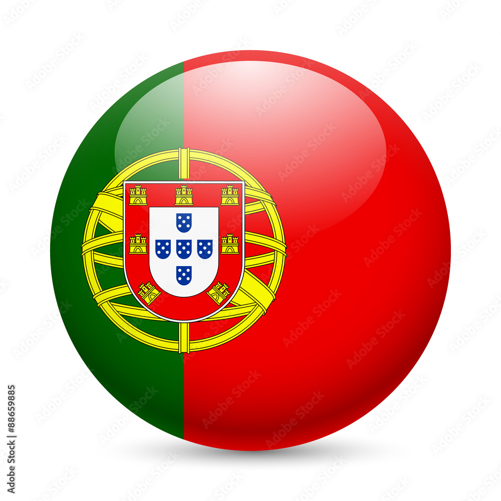 Round glossy icon of Portugal Round glossy icon of Portugal