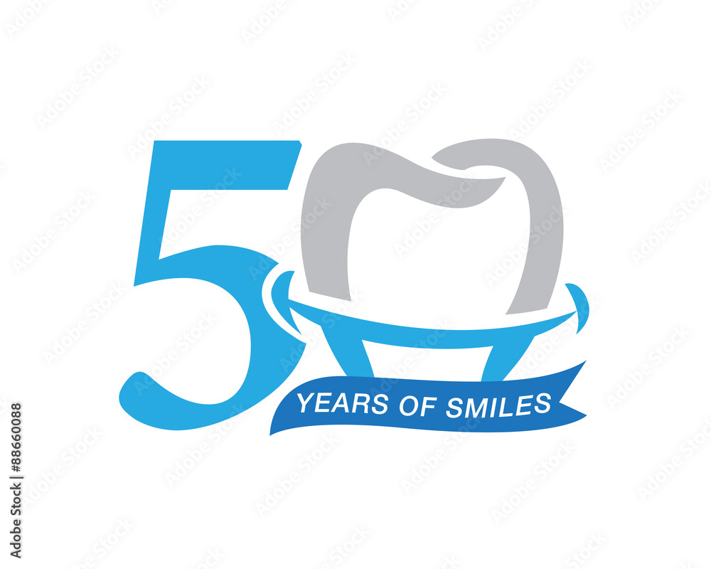 anniversary tooth logo 50 anniversary tooth logo 50