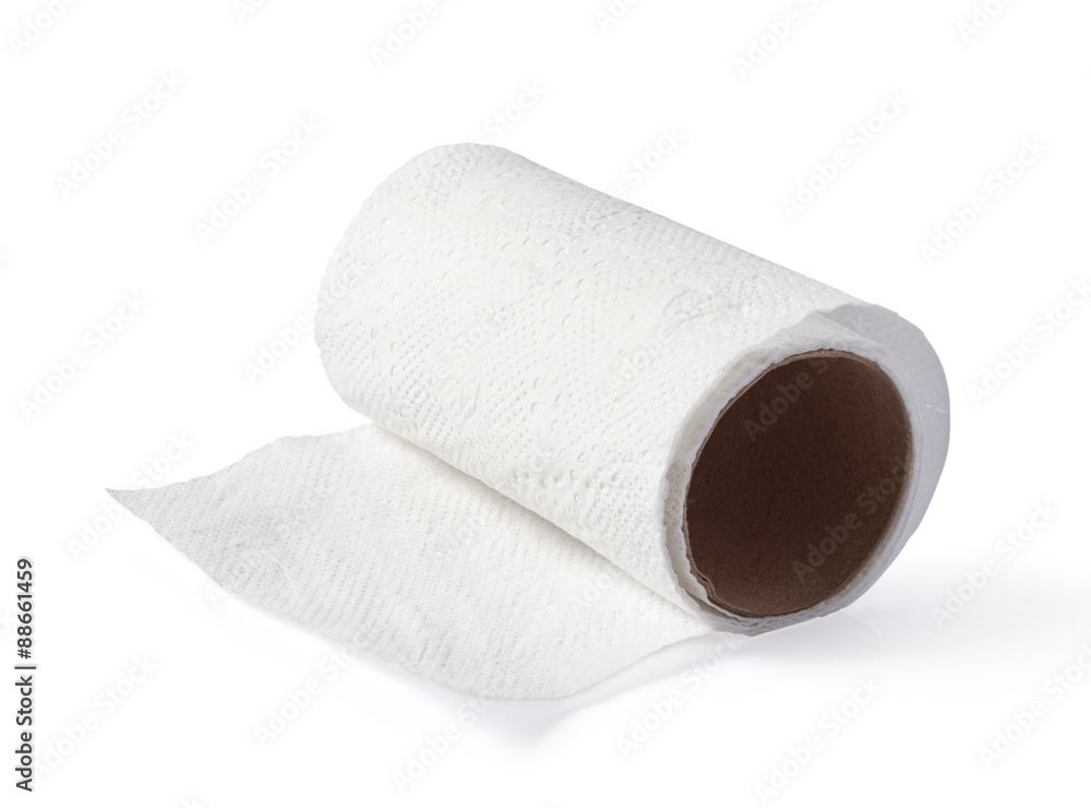Fototapeta premium toilet paper isolated on white