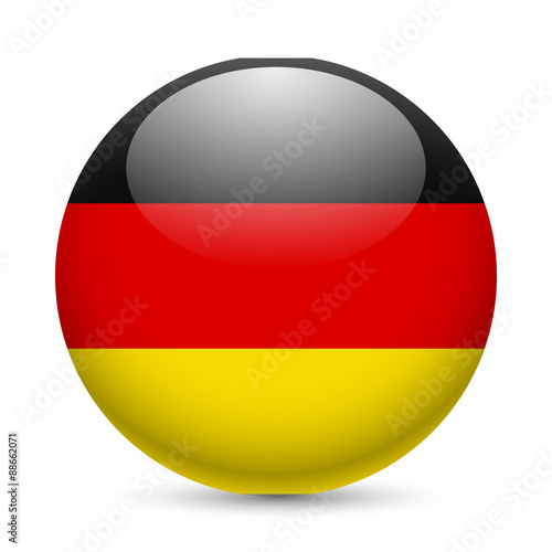 Round glossy icon of Germany
