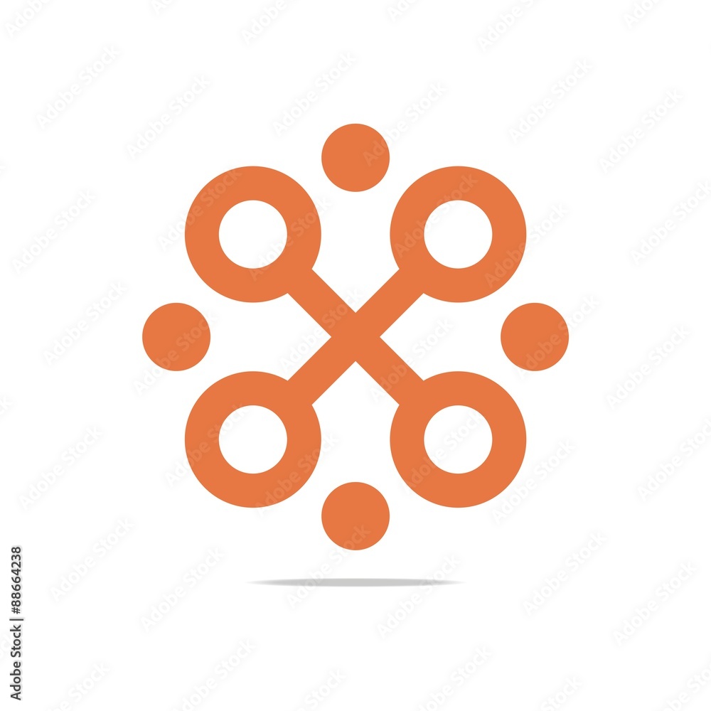 Logo Abstract Connection Circle Square Element Design Vector Logo Abstract Connection Circle Square Element Design Vector