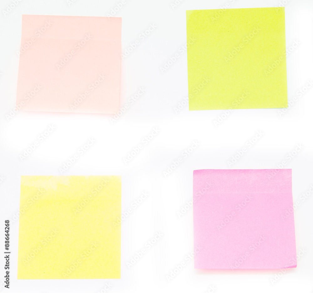 colored paper on a white background