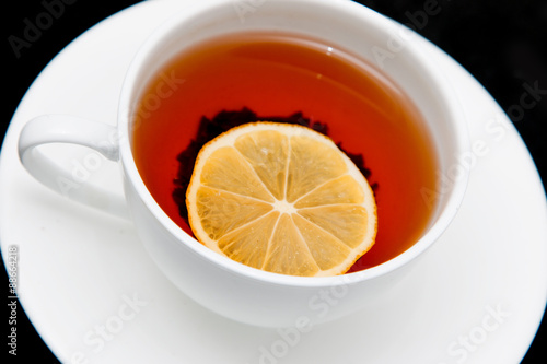 black tea with lemon
