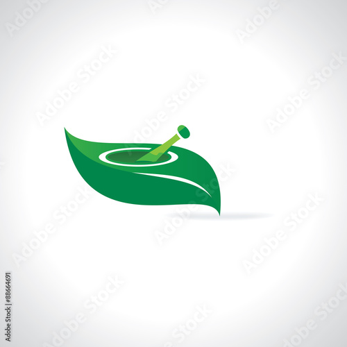 creative mortar pestle ayurveda concept vector illustration