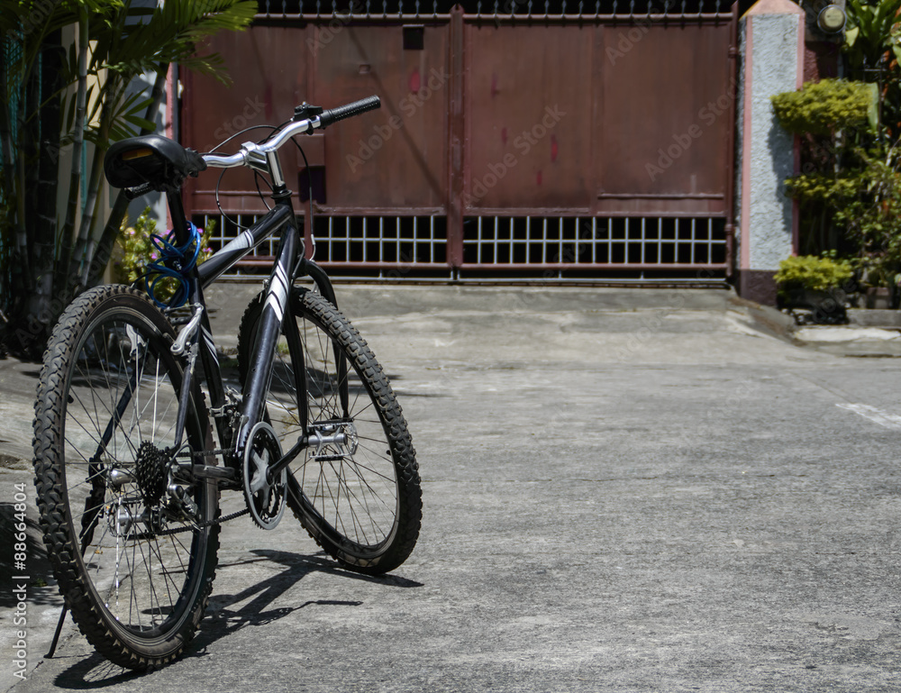 Fototapeta premium bicycle in driveway