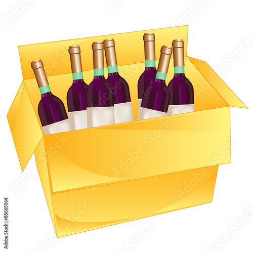 Box with wine