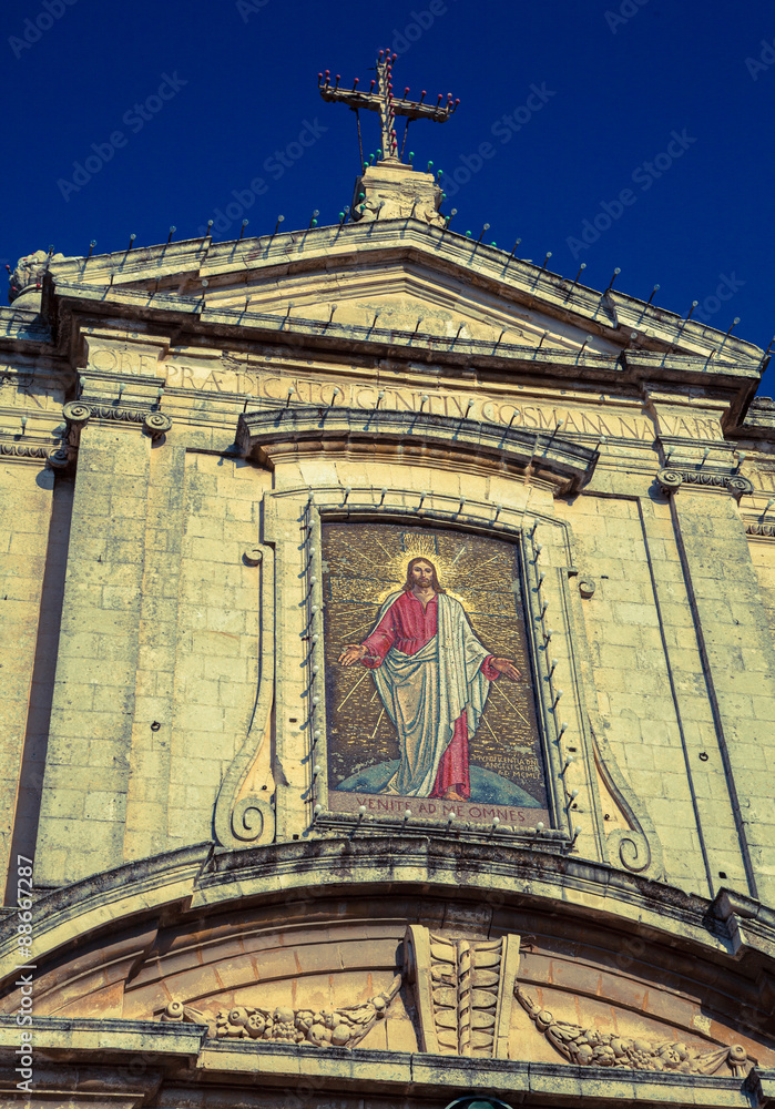Obraz premium Cathedral at city Rabat, Malta