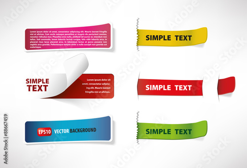 abstract colored sticker set