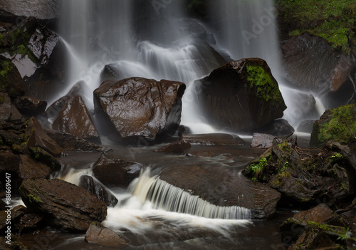 Waterfall in Resolven, near Neath, south Wales. photo