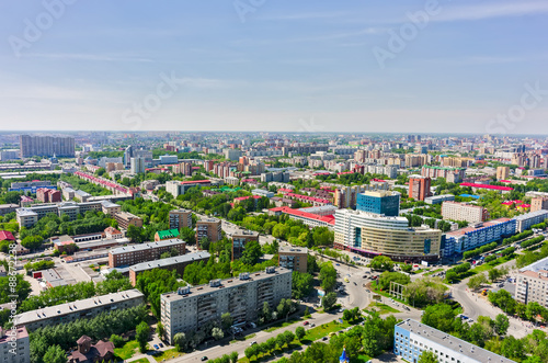 Aerial view on Melnikayte street. Tyumen. Russia © Aikon